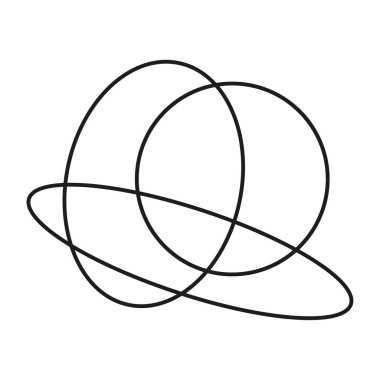 Modern kesişen daire çizgileri. Veri bilgi bilgileri. Vektör illüstrasyonu.