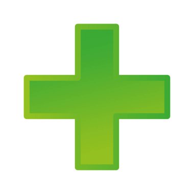 3D çapraz geçiş sağlık, ilk yardım, acil durum müdahalesi ve genel bir sembol olarak. Ambulans, sağlık görevlisi, hastane ve klinik sembolü, ikon. Vektör çizimi. EPS 10.