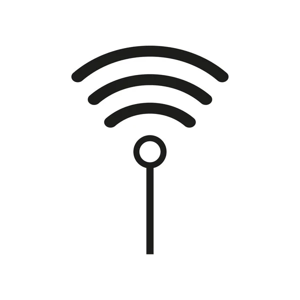 白の背景にリモートインターネットアクセスアイコンベクトルのための無線Wifiや記号 グラフィックやウェブデザインのためのフラットスタイル ベクトルイラスト Eps — ストックベクタ