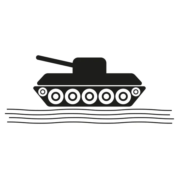 Tanque Guerra Ejército Icono Vector Concepto Militar Para Diseño Gráfico — Vector de stock