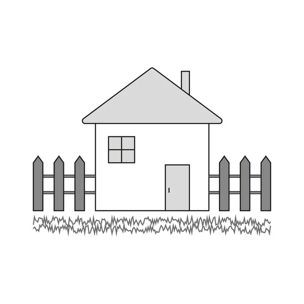 Abstract House Fence Icon Design Element Vector Illustration Eps — Stock Vector