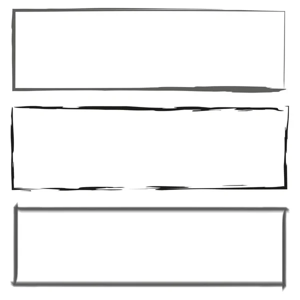 Quadratische Rechteckige Kritzeleien Skizzenhafte Skizzenhafte Doodle Linien Zufällig Gewellte Wogende — Stockvektor