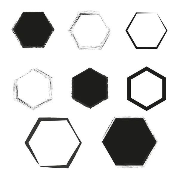 Brosser Les Hexagones Texture Brosse Illustration Vectorielle Spe — Image vectorielle