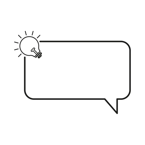 Frame Message Light Bulb Black Background Text Design Vector Illustration — Stock Vector