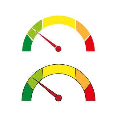 Düz kilometre sayaçları. Yüksek hız. Vektör çizimi. EPS 10.