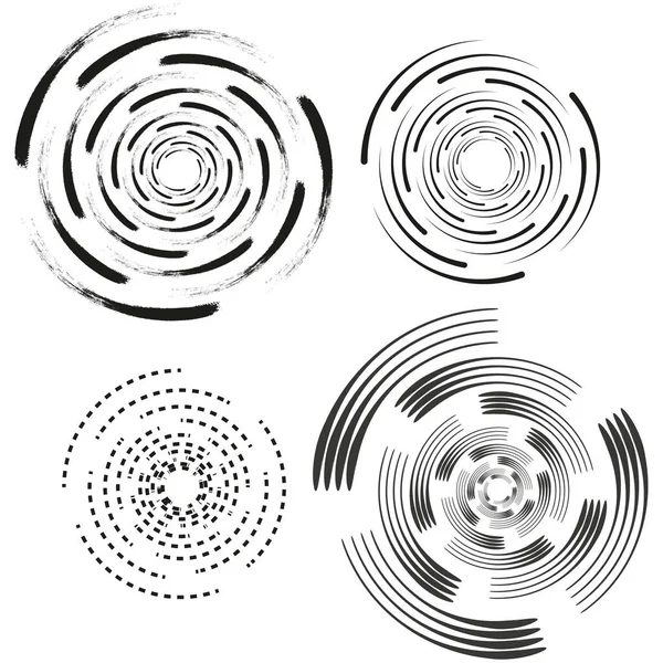 Espiral Remolino Giro Volumen Hélice Remolino Forma Vórtice Líneas Radiales — Archivo Imágenes Vectoriales