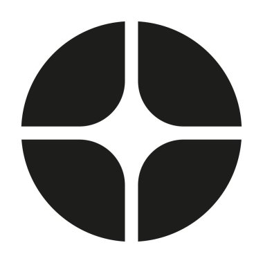 Soyut çember, dairesel geometrik grafik, ikon ve sembol. Radikal, konsantre element, logo şekli. Vektör çizimi. EPS 10.