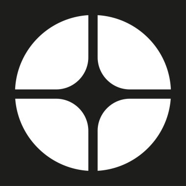 Soyut çember, dairesel geometrik grafik, ikon ve sembol. Radikal, konsantre element, logo şekli. Vektör çizimi. EPS 10.