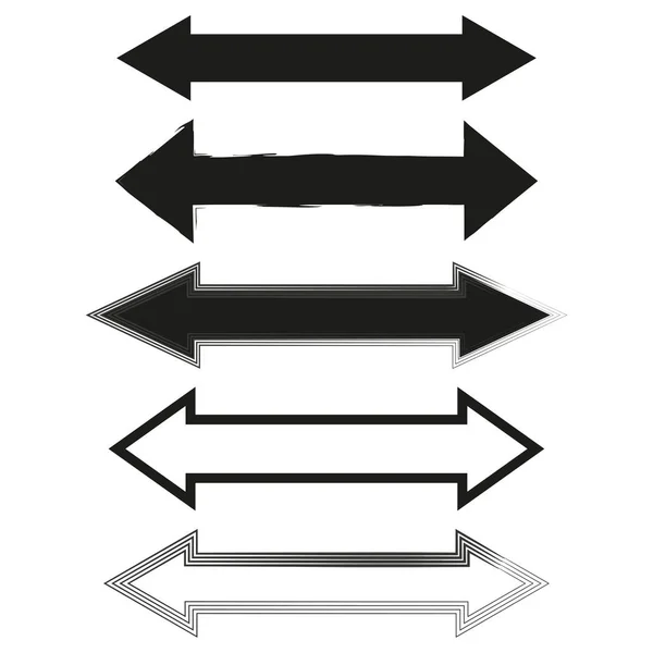 Icono Flecha Doble Signo Doble Botón Navegación Símbolo Del Cursor — Vector de stock