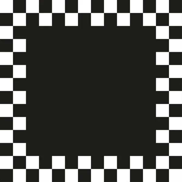 Checkers Frame Black Background Photo Frame Sport Game Vector Illustration — Stock Vector