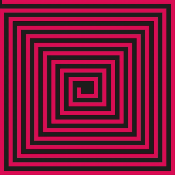 Vierkante Spiraal Crimson Achtergrond Ruimte Achtergrond Tegel Ontwerp Vectorillustratie — Stockvector