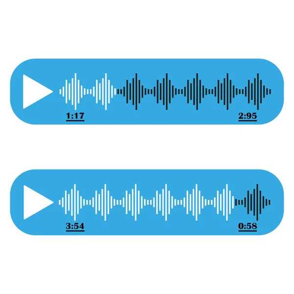 Icônes Messages Vocaux Icône Haut Parleur Application Radio Audio Illustration — Image vectorielle