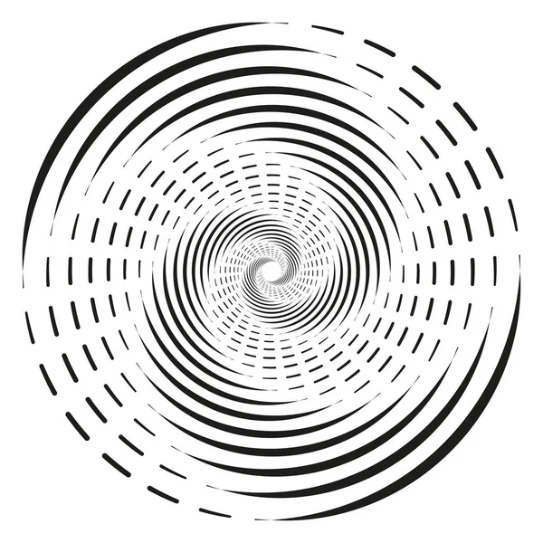 Спіраль Вихор Вихор Гучні Спіральні Вихрові Вихрові Форми Радіальні Лінії — стоковий вектор