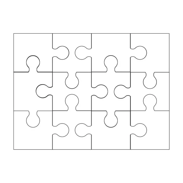 Puzzle Différentes Tailles Illustration Vectorielle Spe — Image vectorielle