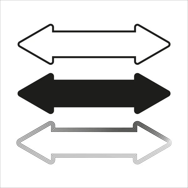 Icône Double Flèche Double Signe Bouton Navigation Symbole Curseur Design — Image vectorielle