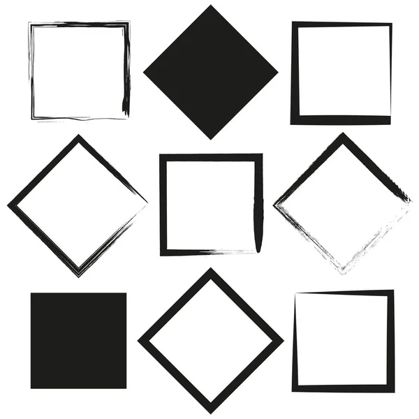 Γραμμή Τέχνη Διαμάντια Τετράγωνα Βούρτσα Εικονογράφηση Διανύσματος Eps — Διανυσματικό Αρχείο