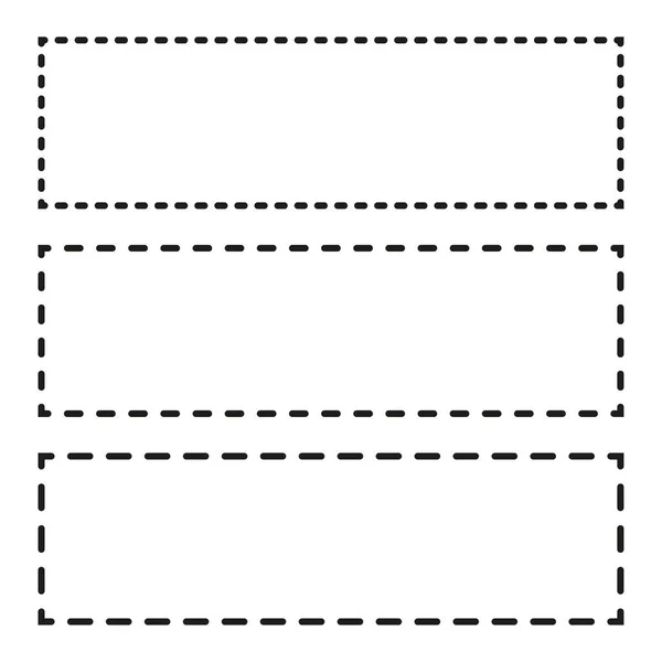 Gestreifte Linienrechtecke Dünne Und Dicke Linien Schnittlinien Rechteck Ausschnittformen Vektorillustration — Stockvektor