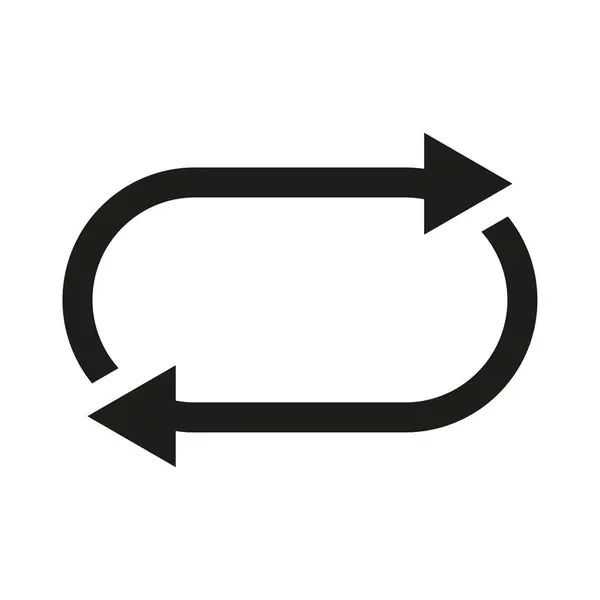 Auto Play Symbol Starten Sie Die Pfeile Neu Ovalpfeile Vektorillustration — Stockvektor