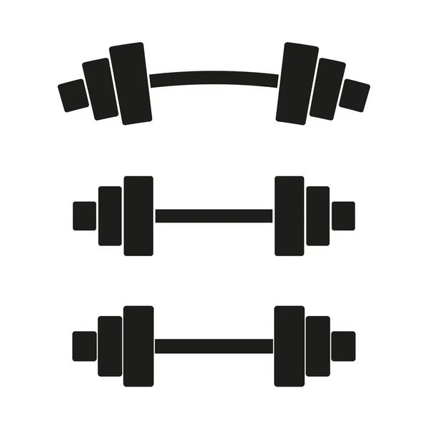 Kurzhantel Für Fitness Ikone Einfache Gewichte Vektorillustration Eps — Stockvektor
