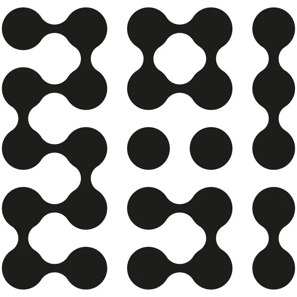 Icône Points Connectés Symbole Intégration Mouvement Ponctuel Abstrait Blobs Ronds — Image vectorielle