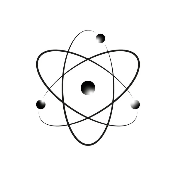Atom Icoon Plat Ontwerp Molecuul Symbool Atoom Symbool Vector Illustratie — Stockvector