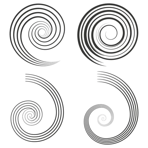 Спираль Вращение Вращение Объемная Эластичная Вихрево Вихревая Форма Радиальные Линии — стоковый вектор