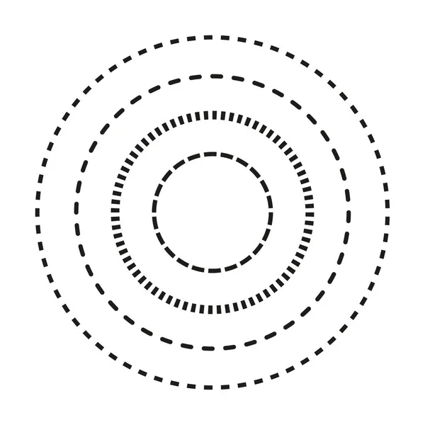 円形のコウノトリのダッシュ明確な背景 ベクトルイラスト Eps — ストックベクタ