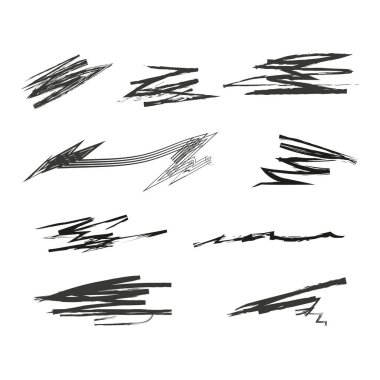 Yazı dizisi hazır. El çizgileri kalemle çizilmiş. Kömür lekeleri. Vektör çizimi. Hisse senedi. EPS 10.