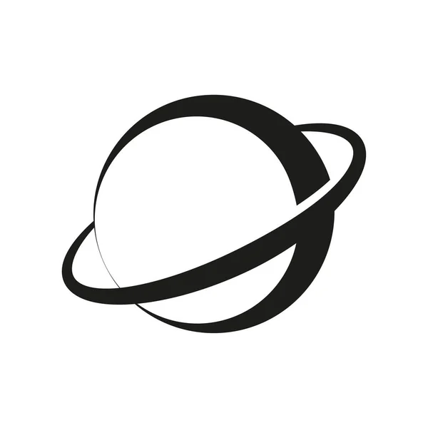 Planet Saturn Bolygógyűrű Rendszer Lapos Vektor Ikon Csillagászati Alkalmazások Weboldalak — Stock Vector