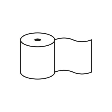 Kağıt havlu çizgisi ikonu. Vektör çizimi. Stok görüntüsü. EPS 10.