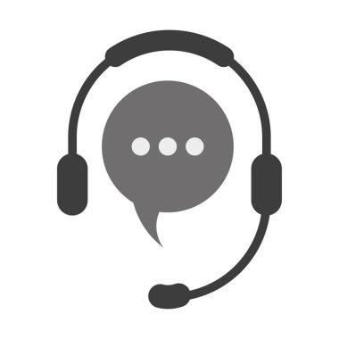 Destek servisi simgesi, yardım hattı müşteri tavsiyesi, çağrı merkezi yardımı. Vektör çizimi. Stok resmi. EPS 10.