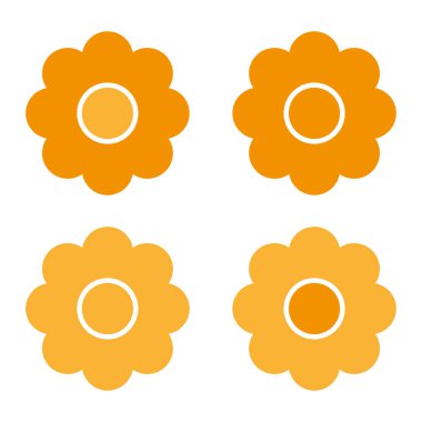 Papatya ikonu çiçeği. Tasarım, yaz izole illüstrasyon. Bahar hediyesi çiçek tabelası. Tamamen doğal, element. Vektör çizimi. Stok görüntüsü. EPS 10.