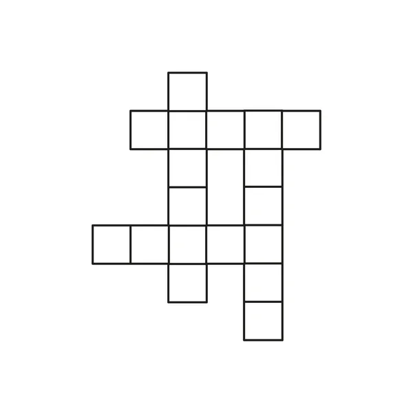 Icono Crucigrama Palabra Juego Puzzle Con Logotipo Icónico Ilustración Vectorial — Archivo Imágenes Vectoriales