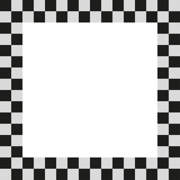 Checkered Frame Border Photo Frame Squares Racing Generic Use Empty — Stock Vector