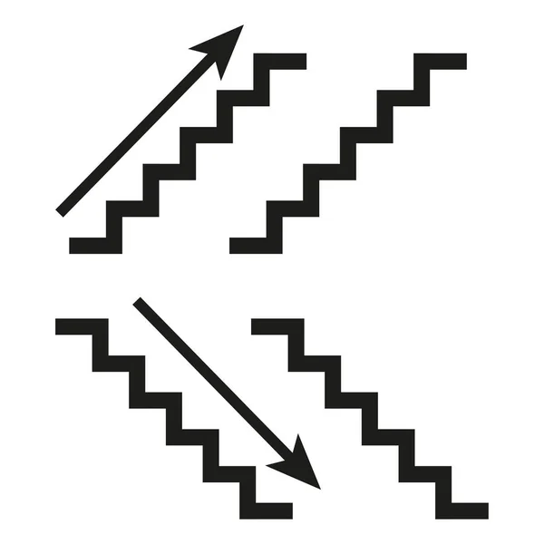 Treppensymbole Gesetzt Vektorillustration Archivbild Eps — Stockvektor