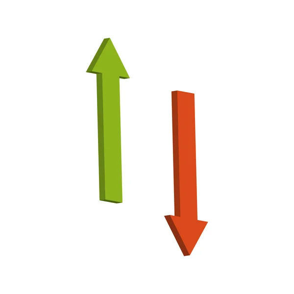 绿色和红色的上下箭头 矢量图解 股票形象 Eps — 图库矢量图片