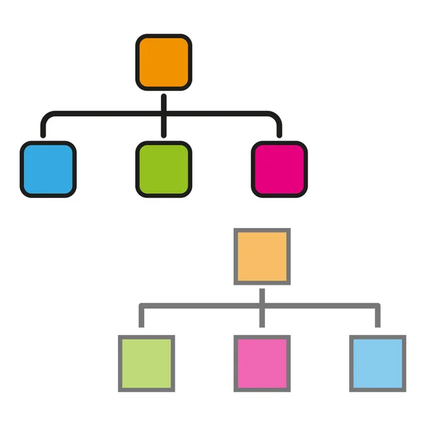 stock vector organization chart icon on white background. Vector illustration. stock image. EPS 10.