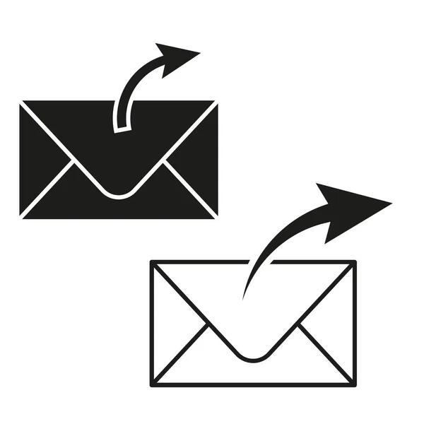 Senden Von Mails Umschlag Pfeil Symbol Vektorillustration Aktienbild Eps — Stockvektor