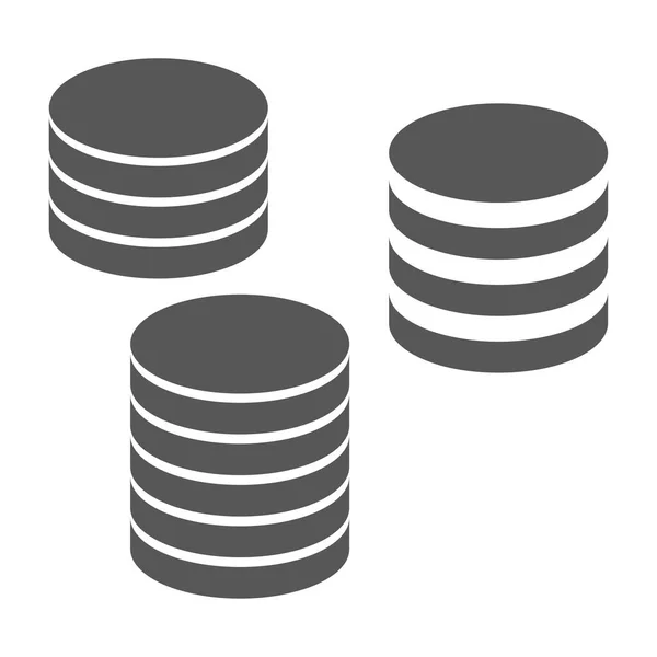 Ikona Databáze Serverové Válce Vektorová Ilustrace Image Akcií Eps — Stockový vektor