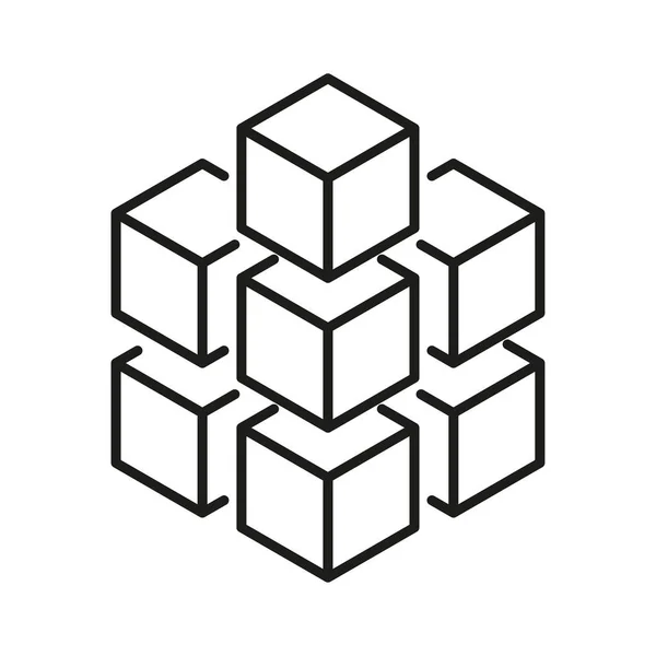 Icône Blockchain Technologie Blockchain Pour Finance Illustration Vectorielle Image Stock — Image vectorielle