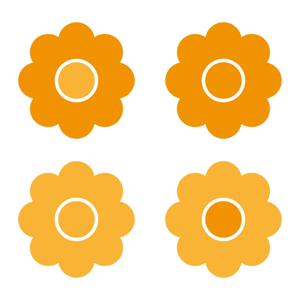 Gänseblümchen Symbolblume Design Sommer Isolierte Illustration Frühlingsgeschenk Florales Zeichen Flach — Stockvektor