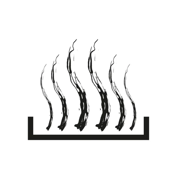 Тепловой Знак Тепловая Волна Пара Перегретый Паровой Символ Векторная Иллюстрация — стоковый вектор