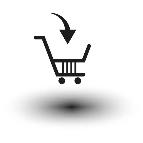 Shopping Icon Einkaufswagen Vektorillustration Aktienbild Eps — Stockvektor