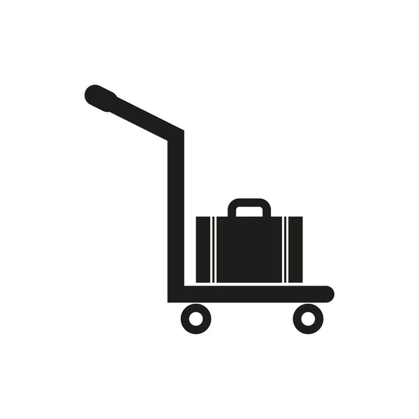 运送行李的推车在机场 矢量图解 股票形象 Eps — 图库矢量图片