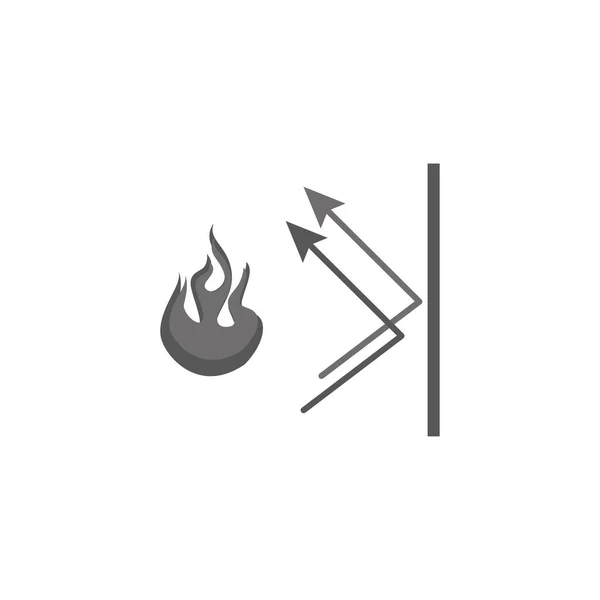 Значок Пожежної Ізоляції Лінійний Знак Пожежної Ізоляції Векторні Ілюстрації Стокове — стоковий вектор
