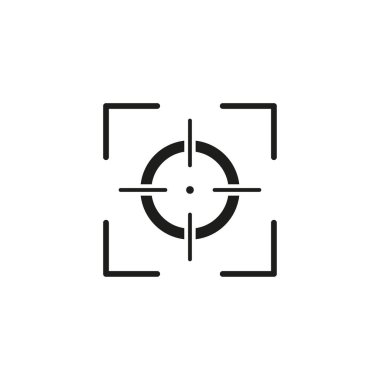 Kamera odaklama simgesi. Vektör çizimi. Stok görüntüsü. EPS 10.