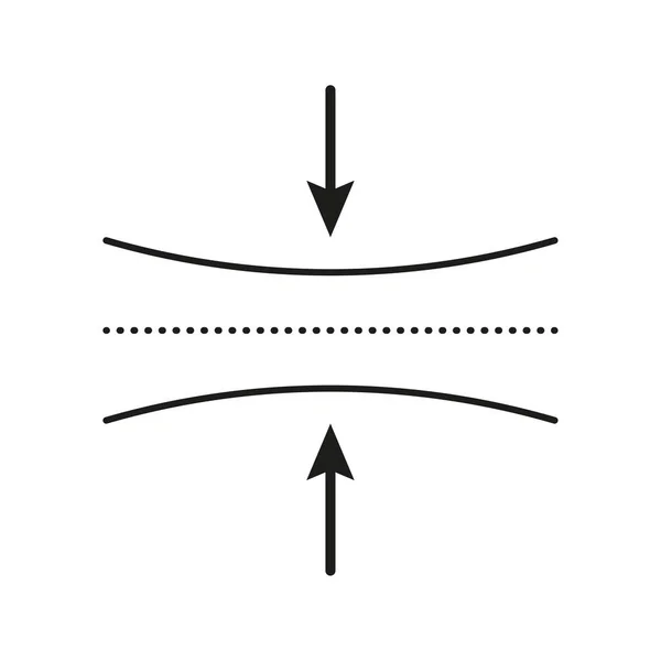 Значок Еластичності Знак Лінії Векторні Ілюстрації Стокове Зображення Епс — стоковий вектор