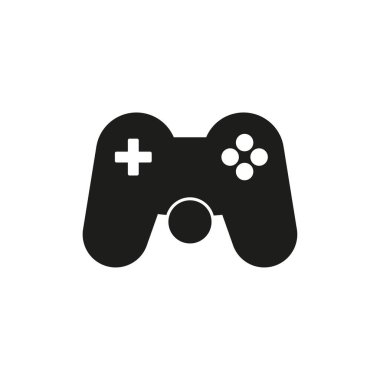 Oyun denetleyici simgesi. Konsol için oyun joystick 'i. Vektör çizimi. Stok görüntüsü. EPS 10.