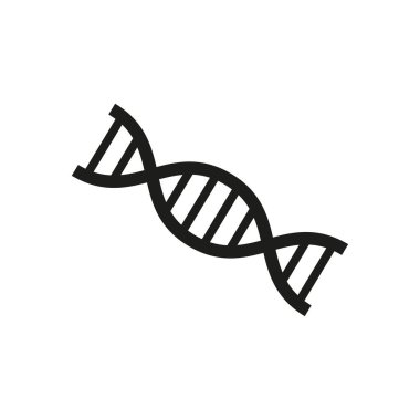 DNA Simgesi. Çift sarmal gen. Vektör çizimi. Stok görüntüsü. EPS 10.