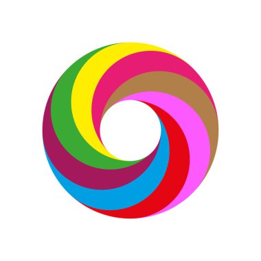 Soyut kurdele çemberi. Sanat kavramı. Arka planda daire çiz. Vektör çizimi. Stok görüntüsü. EPS 10.